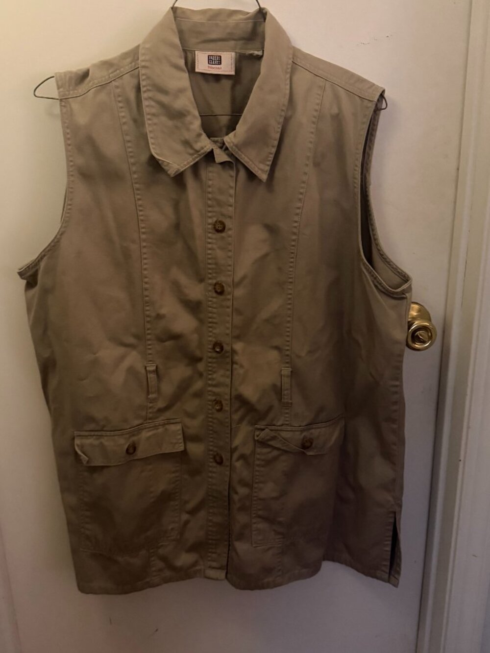 Faded Glory Khaki Safari Vest W XL